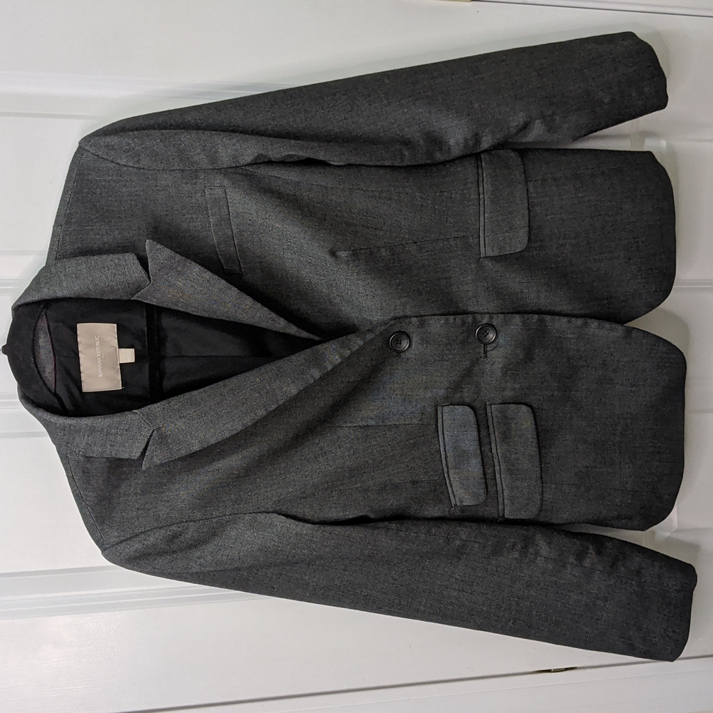 Banana Republic Blazer Size 12 Grey